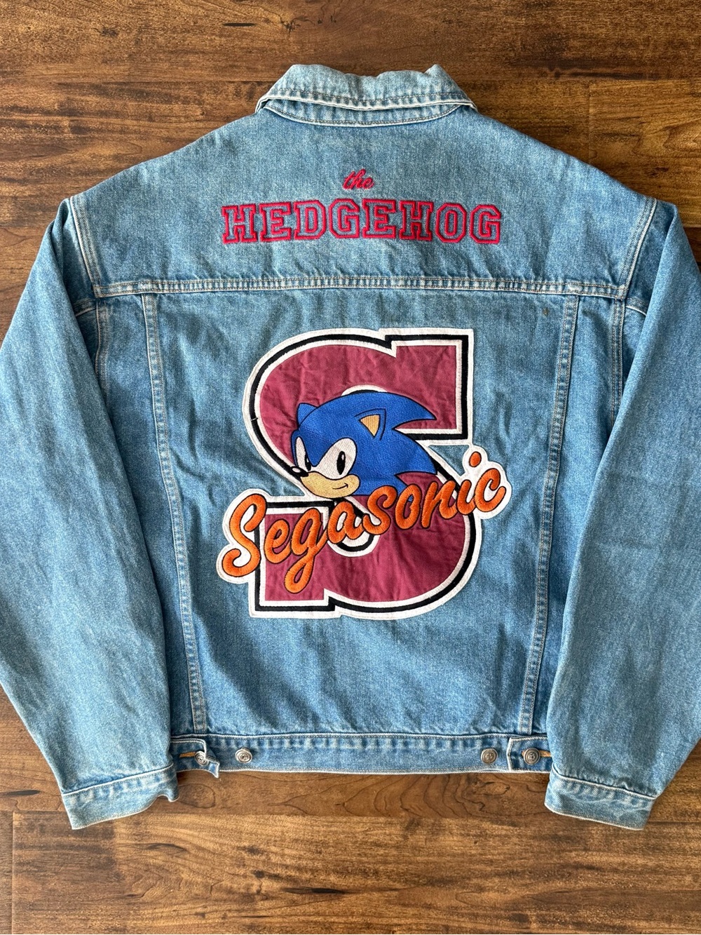 RARE Vintage Joypolis 1990s SEGA “SegaSonic” Denim Jacket Size Large